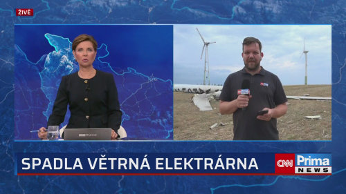 Pád větrné elektrárny