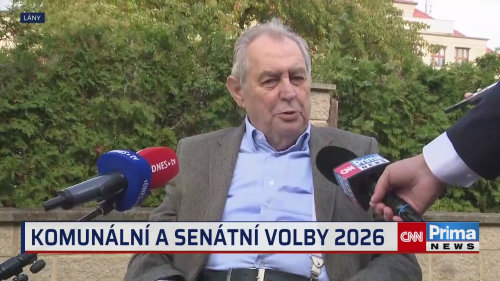 Miloš Zeman odvolil v Lánech