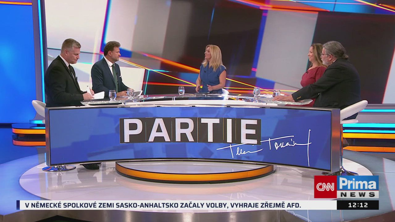 Druhá část Partie: Turek, Vondráček, Šebelová a Vondra