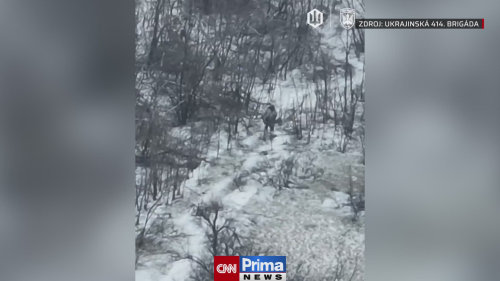 Ruský voják se neschoval před ukrajinským dronem