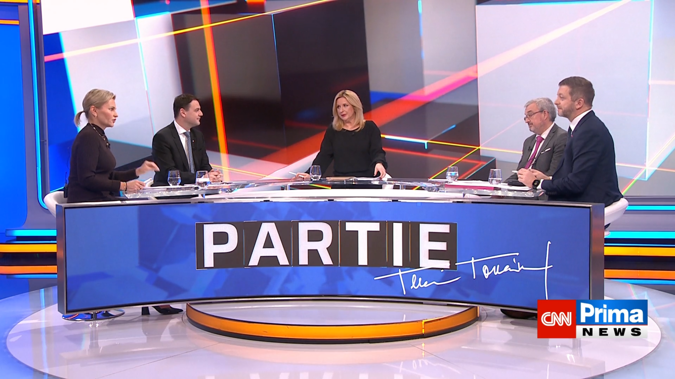 O Turkovi a Ukrajině v Partii debatují Petr Macinka, Vít Rakušan, Taťána Malá a Marek Benda