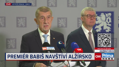 Babiš před odletem do Alžírska