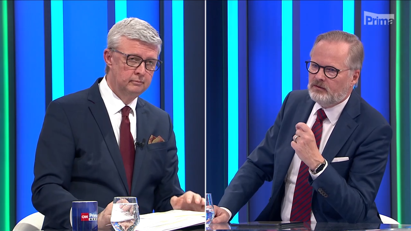 Partie nejen o tématu Íránu s ministrem Karlem Havlíčkem a expremiérem Petrem Fialou