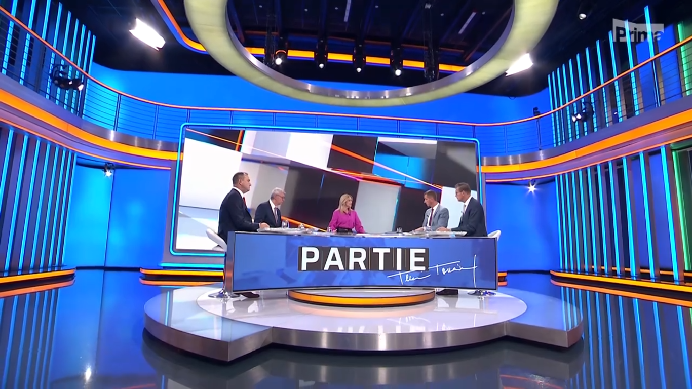 Partie Terezie Tománkové: Diskutují Fiala, Havlíček, Vlček a Kupka