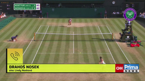 Otec Noskové popsal pocity před wimbledonským finále