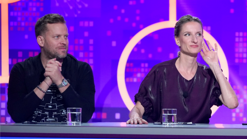 J.Prachař; O.G.Brzobohatý; A.Vinczeová; R.Genzer; VIP host J.Kraus